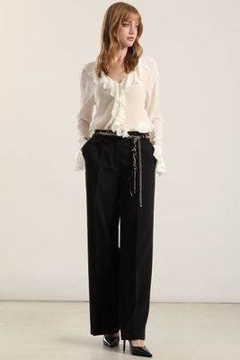 Imagen 2 del producto Pantalón amplio, tiro alto, negro Liola