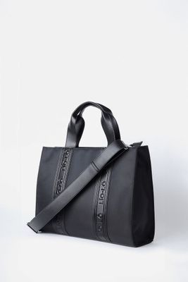 Bolso Tela, Para Laptop, Multifuncional, Negro Liola