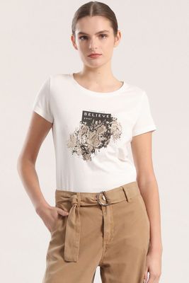 Imagen 2 del producto Polera algodon piton mujer Liola crudo