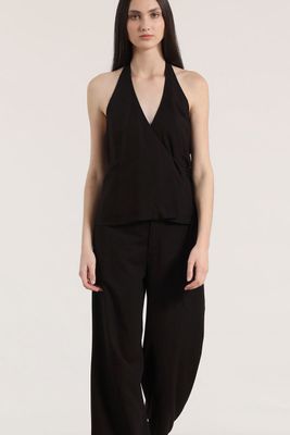 Imagen 2 del producto Pantalón ancho lino mujer Liola. negro