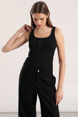 Imagen 1 del producto Top con botones Liola mujer negro
