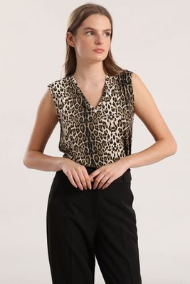 Imagen 1 del producto Top estampado animal mujer Liola negro