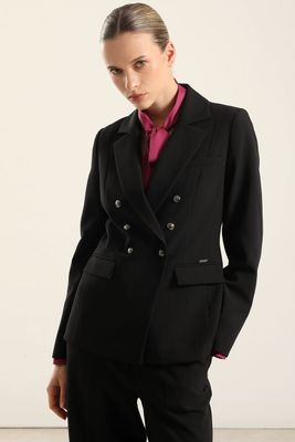 Imagen 1 del producto Blazer entallado cruzado, negro Liola