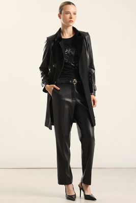 Imagen 2 del producto Abrigo Biker Muflon Negro Liola