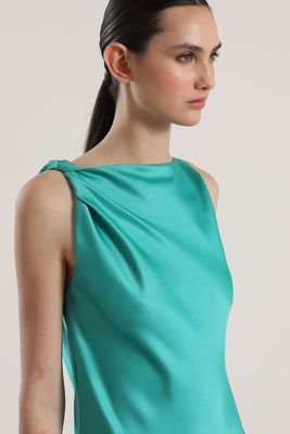 Imagen 2 del producto Vestido maxi satín Liola mujer verde