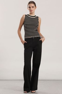 Imagen 2 del producto Top tejido punto, aplicacion joya mujer Liola negro