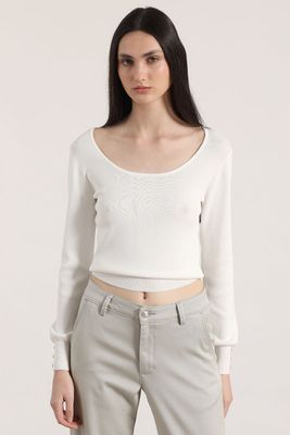 Sweater básico Liola mujer crudo