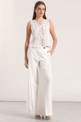 Imagen 2 del producto Blusa encaje Liola mujer crudo