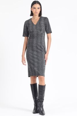 Vestido Midi Estampado Piton, Gris Liola