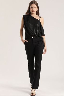 Jeans slim trabas liola mujer negro