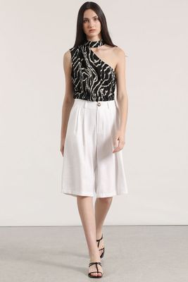 Imagen 1 del producto Bermuda con pliegue Liola mujer blanco