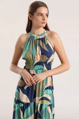 Imagen 2 del producto Vestido maxi estampado verde Liola mujer