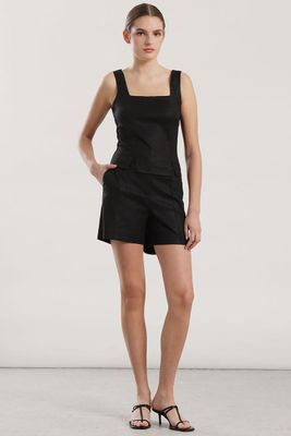 Imagen 2 del producto Short lino Liola mujer negro