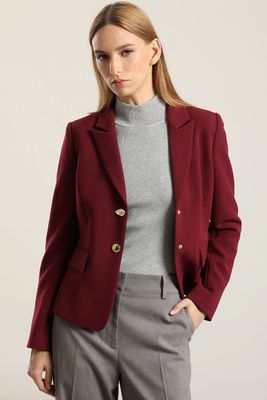 Imagen 2 del producto Blazer entallado, boton fantasia, burdeo Liola