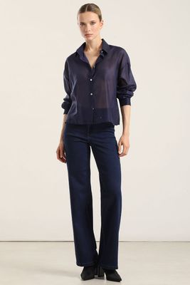 Imagen 1 del producto Jeans straight, aplicacion lentejuelas, indigo Liola