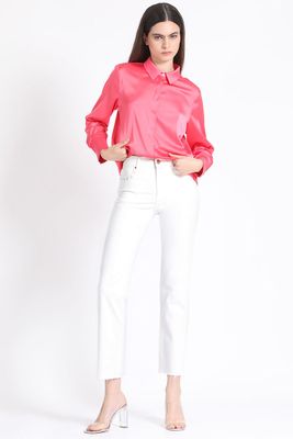 Imagen 2 del producto Jeans Recto Tachas Blanco Liola