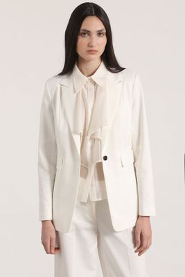 Blazer entallado clásico Liola mujer crudo