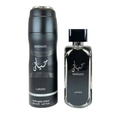 Set Perfume Hombre Lattafa Hayaati EDP 100ml + Deo Spray 200ml