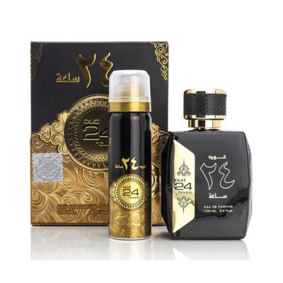 Perfume Ard Zaafaran Oud 24 Hours Set Edp 100 Ml + Deo