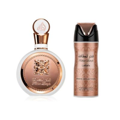 Imagen 2 del producto Set Perfume Mujer Lattafa Fakhar EDP 100ml + Deo Spray 200ml