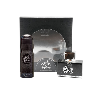 Lattafa Al Dur Al Maknoon Silver Edp Set 100 Ml + Deo Spray 200ML Unisex