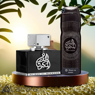 Imagen 2 del producto Lattafa Al Dur Al Maknoon Silver Edp Set 100 Ml + Deo Spray 200ML Unisex