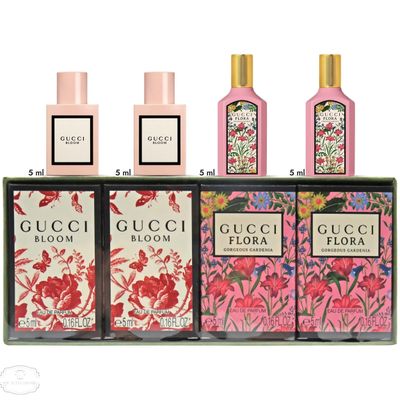 Gucci Bloom + Bloom + Flora + Flora Edp 5 Ml Set 4 Pcs Mujer