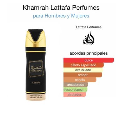 Imagen 2 del producto Perfume Lattafa Khamrah Body Spray 200 Ml Unisex