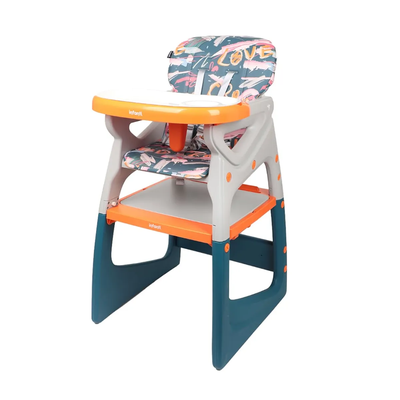 Silla Comer Alta Sit-Up Plus Naranja/Azul