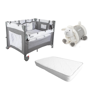 Cuna Colchón espuma-Manta-Playard Always Together Marengo