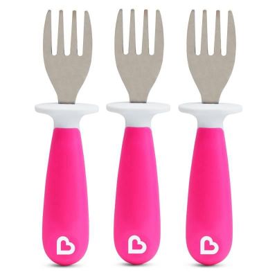 Set de 3 tenedores Rosados Munchkin