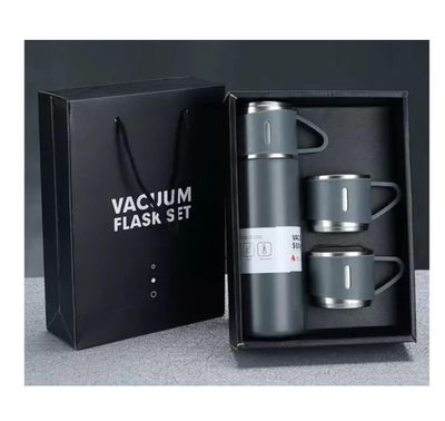 Imagen 2 del producto Pack Set super lonchera - termo con 3 tazas gris y cucharas