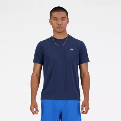Polera Hombre Running New Balance Azul Marino