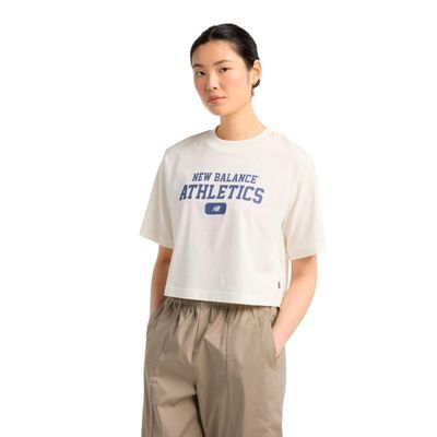 Polera Lifestyle Mujer New Balance Heritage Relaxed Blanca