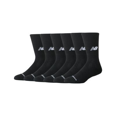 Pack 6 Calcetines New Balance Everyday Cushion Crew Negros