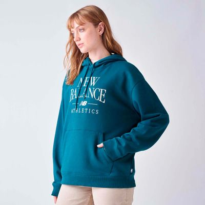 Imagen 2 del producto Polerón Lifestyle Mujer New Balance Linear Heritage Verde