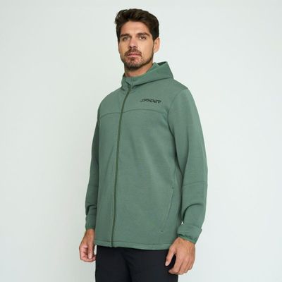 Polerón Lifestyle Hombre Spyder Light Hoodie Full Verde