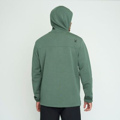 Imagen 2 del producto Polerón Lifestyle Hombre Spyder Light Hoodie Full Verde