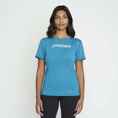 Polera Entrenamiento Mujer Spyder Azul SYWTT02S24BL