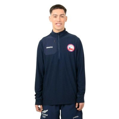 Polerón Running Hombre Sparta Team Chile Azul