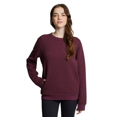 Polerón Lifestyle Mujer Spyder Crew Burdeo