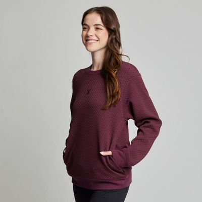 Imagen 2 del producto Polerón Lifestyle Mujer Spyder Crew Burdeo