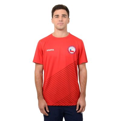 Imagen 1 del producto Polera Running Hombre Sparta Team Chile Roja