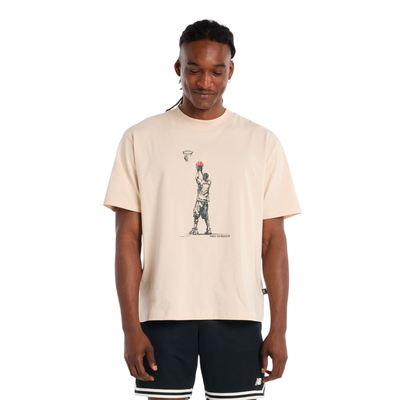 Polera Lifestyle Hombre New Balance Graphic Beige