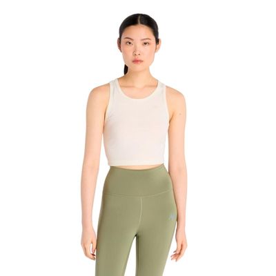 Polera Sin Mangas Lifestyle Mujer New Balance Beige