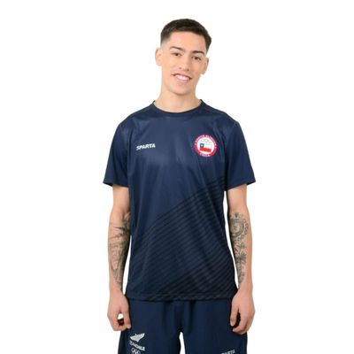 Polera Running Hombre Sparta Team Chile Azul