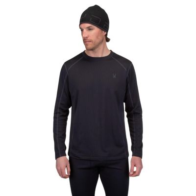 Polera Outdoor Hombre Spyder Baselayer Crew Negra