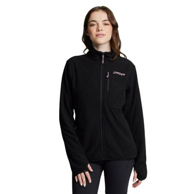 Polerón Polar Outdoor Mujer Spyder Fleece Full Zip Negro