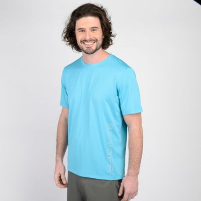 Polera Entrenamiento Hombre Spyder Celeste
