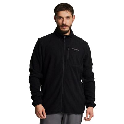 Polerón Polar Outdoor Hombre Spyder Fleece Full Zip Negro